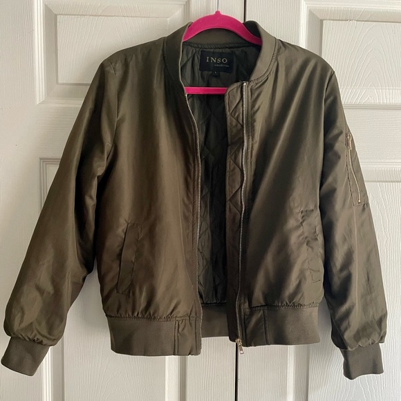 Inso Collection Dark Green Bomber Jacket (large) - Picture 1 of 2